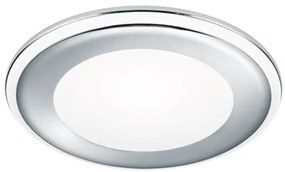 AURA 14 | Stropné okrúhle zapustené chrómové LED svietidlo