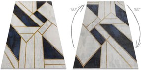Koberec EMERALD exkluzívny 1015 glamour, styl marmur, geometrický granátový / zlatý