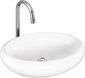 MERANO || Umývadlo na dosku, keramika, biela, oválna