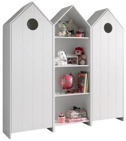 Biela otvorená detská šatníková skriňa 173x171,5 cm CASAMI – Vipack