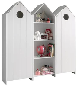 Biela otvorená detská šatníková skriňa 173x171,5 cm CASAMI – Vipack