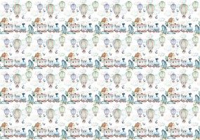 Fototapeta - Choo-choo a balóny (152,5x104 cm)