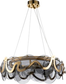 Toolight Toolight, stropné svietidlo 8xE14, APP1545-8CP zlatá matná-šedá, OSW-04065