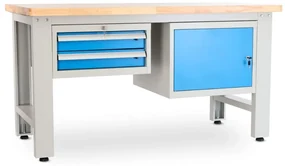 Dielenský stôl Solid OAK-21, 150 cm, 2 závesné boxy, dub