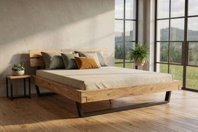 XXXLutz TRÁMOVÁ POSTEĽ, 180/200 cm, prírodná farba, čierna MID.YOU - Online Only spálne - 002178007401