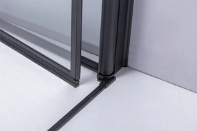 BPS-koupelny Štvorcový sprchový kút HYD-SK05C 100x100 čierna/transparent - bez vaničky
