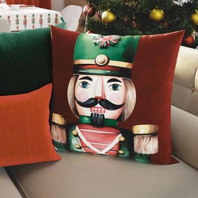 Obliečka na vankúš Velvet Luskáčik červený 45x45 cm | INTERMEDIC SK