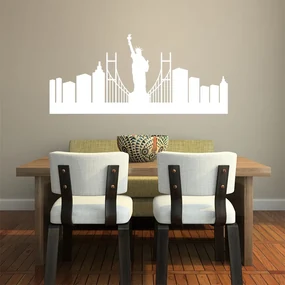 Sablio Samolepka na stenu: Panorama New York - 60x27 cm