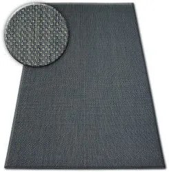 styldomova Šnúrkový koberec sizal flat 48663/090 hladký čierny