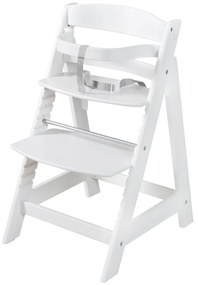 Biela jedálenská stolička Grow-Along – Roba
