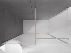 Mexen Velar, sprchový kút s posuvnými dverami 150 x 90 cm, 8mm sklo námraza, brúsená oceľ, 871-150-090-31-97