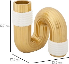 Váza Bann Veľká 12 cm zlatá/biela