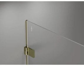 Mexen, Mexen Lunar-B Otočné pravé sprchové dvere 60 cm, transparentné, zlaté - 832-060-000-50-00-P