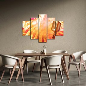 Obraz - Retro mikrofón (150x105 cm)