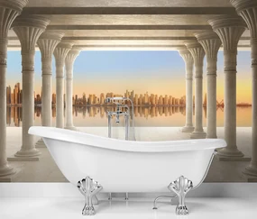 Gario Fototapeta Kolonáda s výhľadom na mesto Materiál: Vliesová, Rozmery: 400 x 280 cm