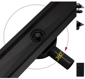 Lineárny odtok REA NEO Pro 2v1 50 čierny