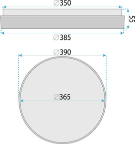Toolight Toolight, LED stropné svietidlo 40cm, 24W, 4000lm, G116-C, prírodná hnedá-biela, OSW-06382