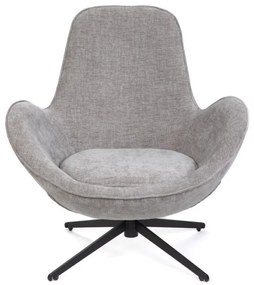 Kreslo LUNAIRE zamatové, sivé 872162