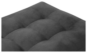 Tmavosivá zamatová podnožka Milo Casa Santo