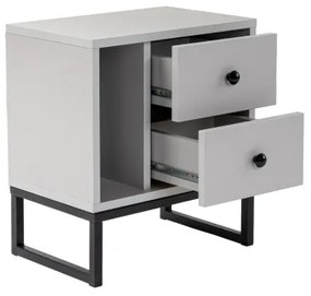 Nočný stolík GLIMMER 50x45,2 cm šedá/čierna