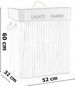 Kôš na bielizeň 2 priehradkový, bambusový