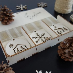 SENTOP | Vianočné ozdoby z dreva a plastu, Vianočné dekorácie drevené , drevené doplnky PR0099-Christmas deco HEU-