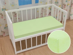 Detské jersey napínacie prestieradlo do postieľky JR-018 Pastelovo zelené 80 x 140 x 10 cm - do postieľky