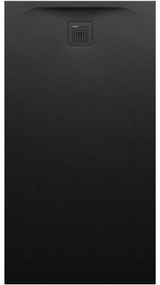 LAUFEN Pro obdĺžniková sprchová vanička z materiálu Marbond, odtok na kratšej strane, 1500 x 800 x 42 mm, čierna matná, H2139510800001