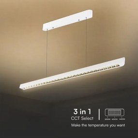 LED Luster na lanku LED/36W/230V 3000/4000/6400K biela