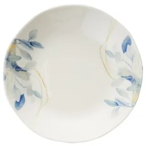 Jedálenská súprava 24 ks, biela/modrá, porcelán