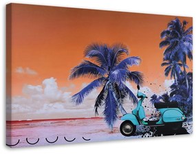 Obraz na plátně Palm Scooter Beach - 60x40 cm