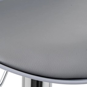 Sivé barové stoličky s nastaviteľnou výškou z imitácie kože v súprave 2 ks (výška sedadla 56,5 cm) – Casa Selección