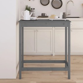 Barový stolík sivý 100x50x110 cm borovicový masív
