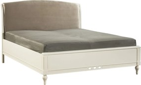 Posteľový rám Florencja FL-2 160 - vanilka / svetlohnedá (Velvet-B1 106)