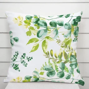 Biante Bavlnená obliečka na vankúš Sandra SA-244 Zelený eukalyptus na bielom 60 x 60 cm