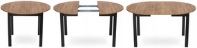 JAKS Okrúhly rozkladací stôl Harry 102-142 cm dub Craft