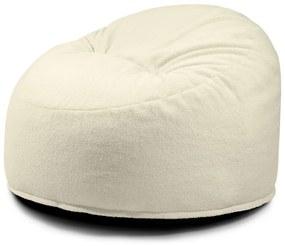 Krémový detský sedací vak z textílie buklé Om 85 – SLOWDOWN