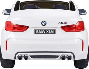 Ramiz BMW X6M XXL pre 2 deti Biele SUV + diaľkové ovládanie + ekokoža