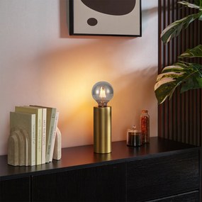 Moderná stolná lampa mosadzná 24 cm - Cylinder