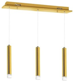 LED Luster na lanku GOLDIE 3xLED/15W/230V zlatá