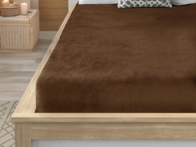 Obliečka mikroplyš SOFT 90x200 cm tmavohnedé