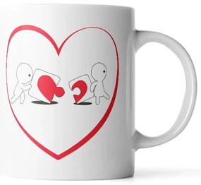 Sablio Hrnček Puzzle love - 890 ml - XXL