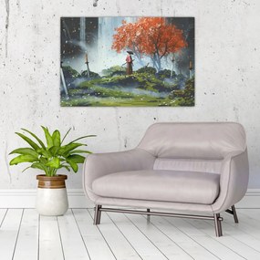 Obraz - Ilustrácie záhrady mečov (90x60 cm)