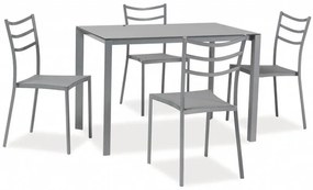 Jedálenský set Signal KENDO (stôl + 4 stoličky) sivá
