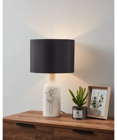 Eglo 43824 - Stolná lampa VINOZA 1xE27/40W/230V čierna/biela