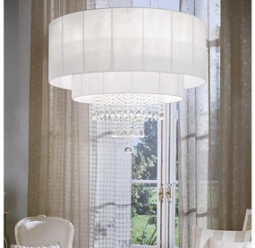 Ideal Lux - Krištáľový luster na lanku OPERA 10xE27/60W/230V pr. 90 cm biela