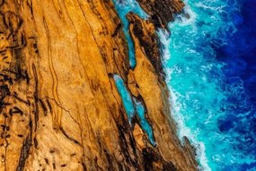 Konferenčný stolík - 91 x 51 cm - špaltovaný buk / epoxidová živica