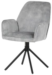 Jedálenská stolička Autronic 59x90 cm sivá látka HC-511 SIL4