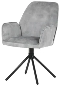 Jedálenská stolička Autronic 59x90 cm sivá látka HC-511 SIL4