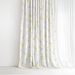 Goldea dekoračný záves - kvety mimózy 240x150 cm